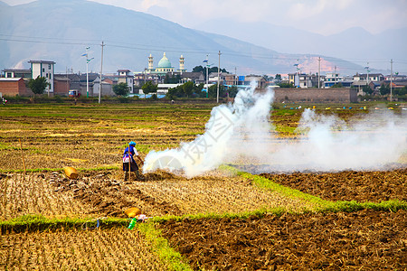 有田烧在烧地的人背景