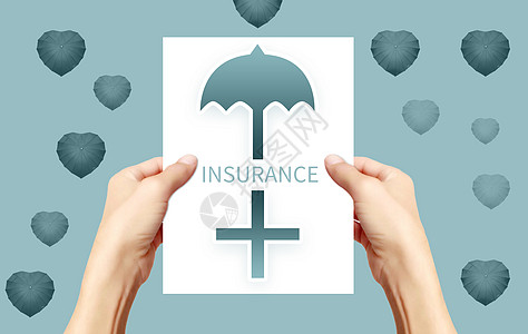 保险行业递医疗保单设计图片