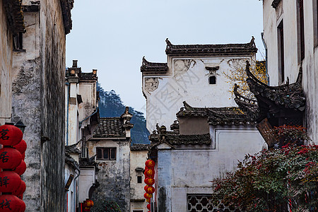 和顺古镇景观安徽宏村背景