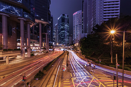 车背景图香港街头夜景背景