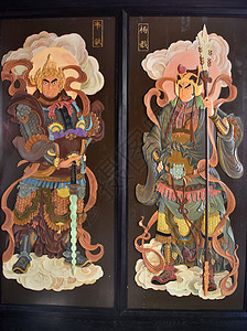 门神传统古典灯饰高清图片