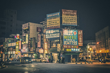 台湾街道台湾街景背景