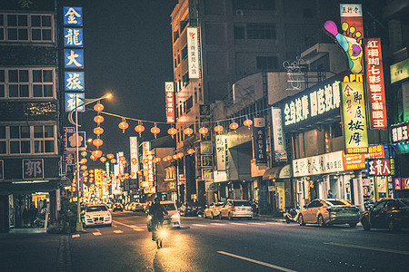 台北街道台湾街景背景