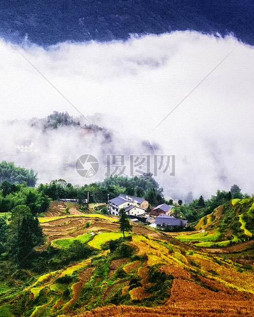 梯田风景图片