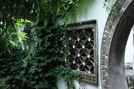 中式门窗中式建筑一角背景