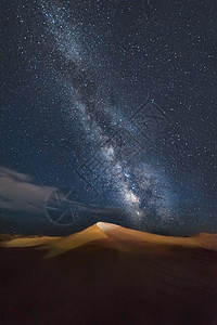 鸣沙山星空沙漠星空高清图片