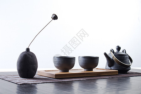 中式茶壶背景图片