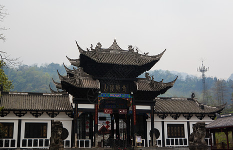 古门四川青城山背景