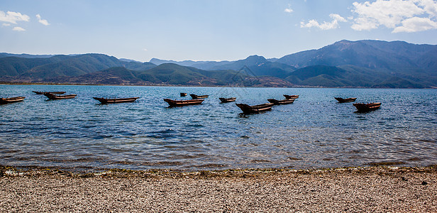 云南泸沽湖背景图片