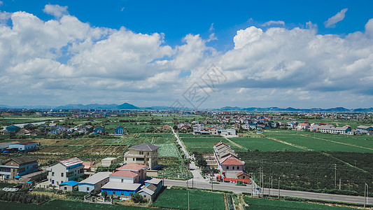 航拍好天气下的南方沃野背景图片