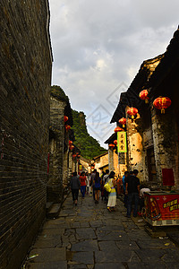 黄姚古镇街景背景