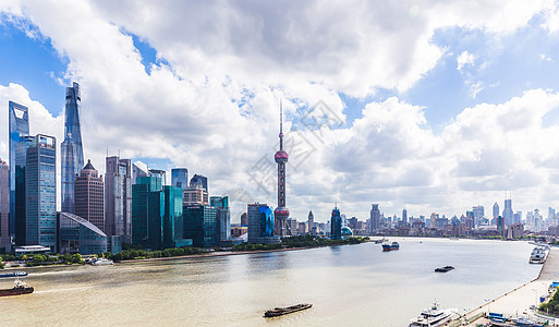 上海地标陆家嘴黄浦江外滩背景图片