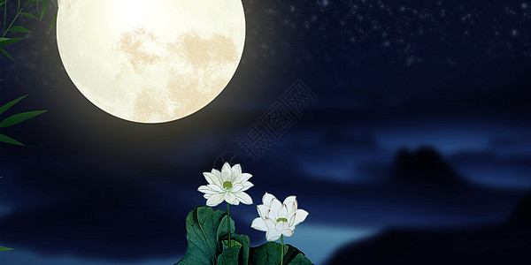 月圆夜背景图片