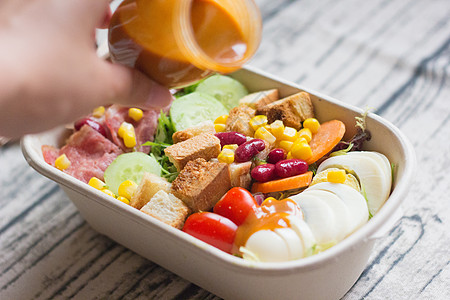 健康早餐蔬菜沙拉图片