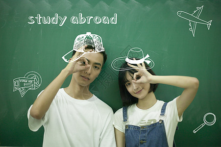 出国留学英文签证图片素材
