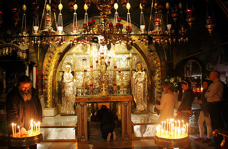 以色列耶路撒冷圣墓教堂内景圣像图片