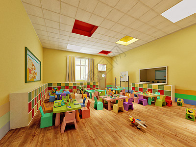 幼儿园走廊效果图图片