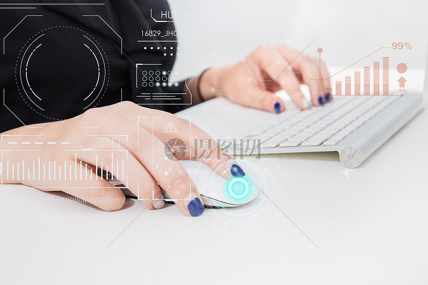 商务科技键盘鼠标图片