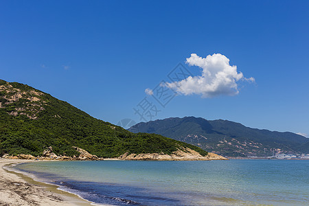 深圳东部美丽七星湾的海边背景