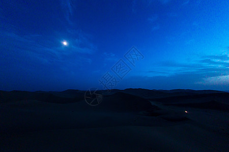 敦煌沙漠夜景高清图片
