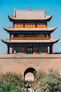 潮州古城嘉峪关景区风景背景