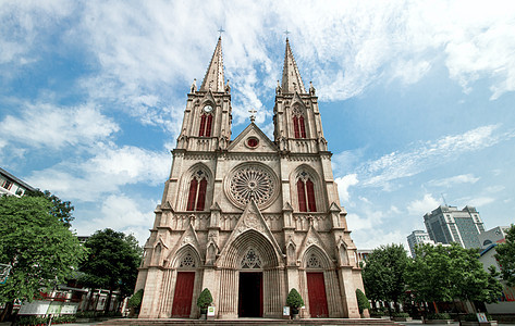 广州石室圣心大教堂背景图片