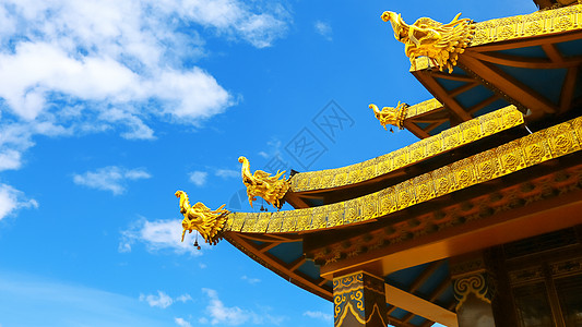 藏族建筑屋檐图片