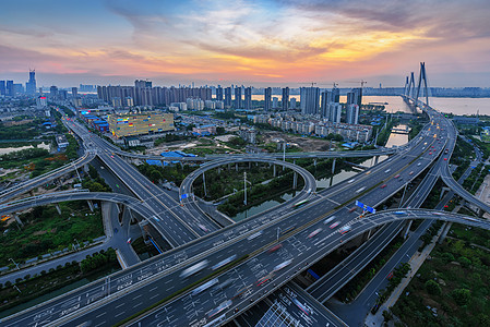 武汉城市交通立交背景图片