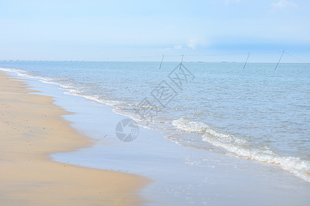 沙滩蓝天海天一线背景