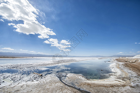 茶卡盐湖一景高清图片