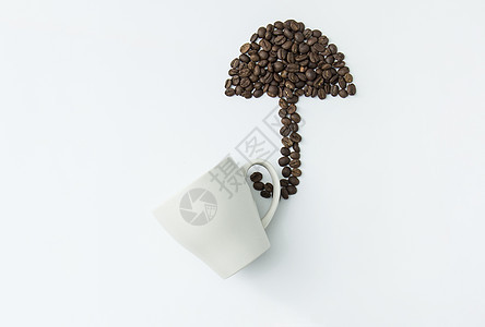 咖啡豆创意摆拍背景图片