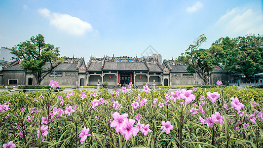 陈家祠建筑广州陈家祠背景