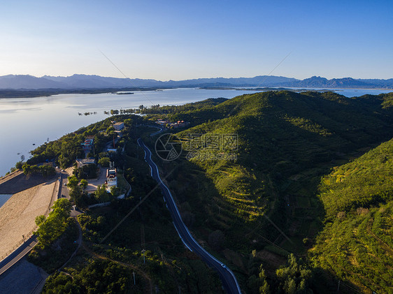 航拍北京密云水库风景图片