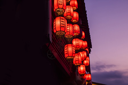 夜晚灯笼中国风的灯笼背景