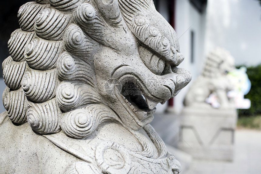 中国元素石狮子图片