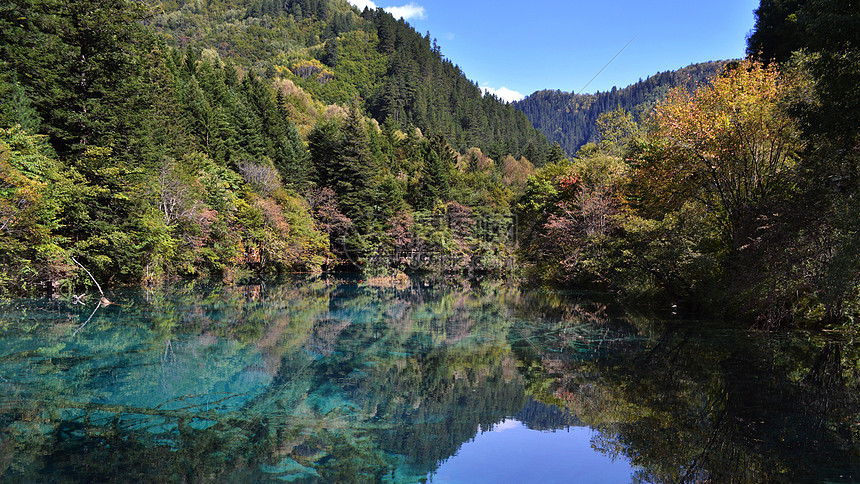 九寨沟五花海风景照片图片