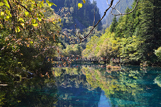 九寨沟五花海风景照片图片