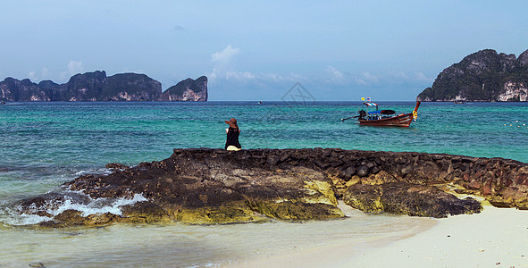 泰国金沙岛皮皮岛海背景