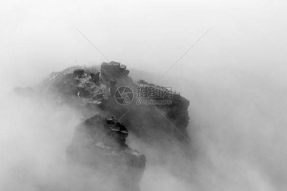 贵州铜仁梵净山水墨画风景照图片