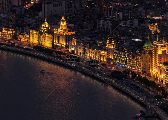 上海城市风光外滩夜景图片