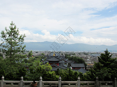 建水土司府木府俯视背景