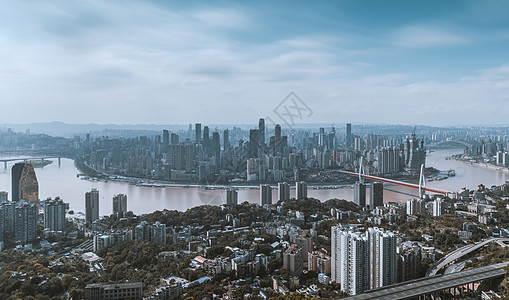 重庆建筑重庆城市中心远景风光背景
