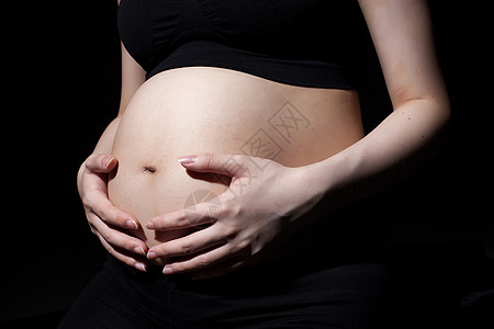 孕妇大肚子孕期感冒高清图片
