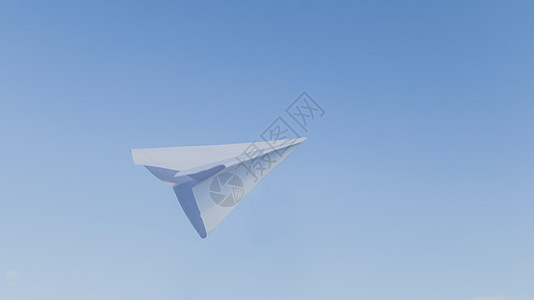 蓝天下的纸飞机图片