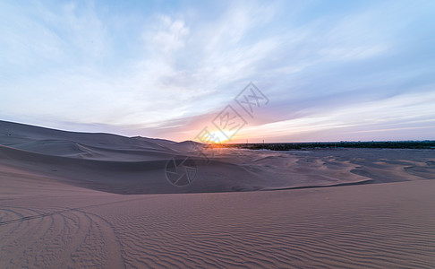 沙漠日落风光高清图片