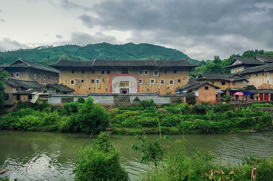 福建龙岩土楼风光图片