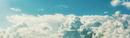 蓝天白云全景图片