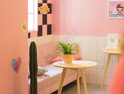 粉色的一角粉红室内高清图片