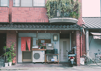 砖屋日本街道一角背景