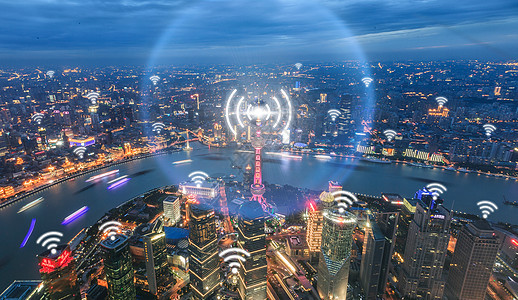 科技城市智能化背景图片